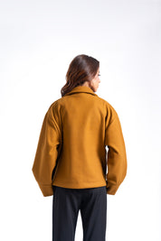 Double Breasted Wool Jacket - Tan