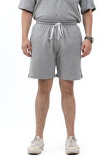 Men's Regular Fit Waffled Shorts - Light Grey