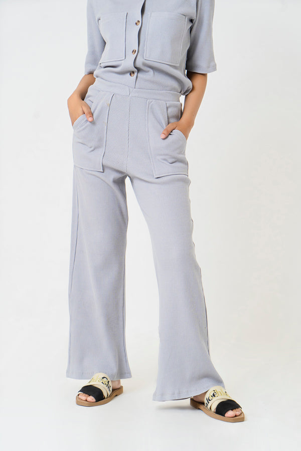 Front Pocket Knit Pant - Light Grey