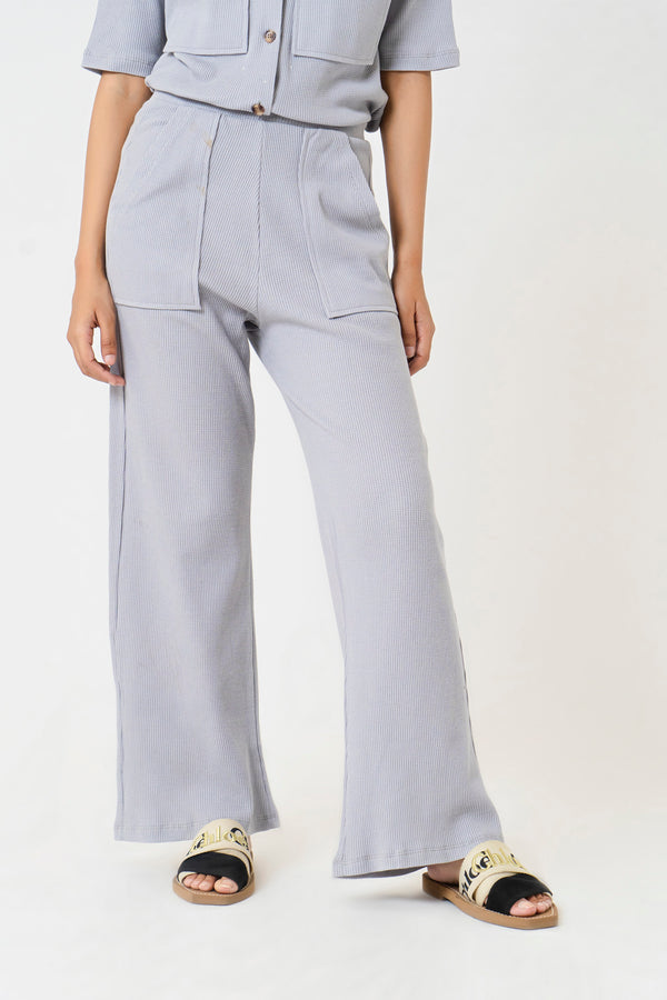 Front Pocket Knit Pant - Light Grey
