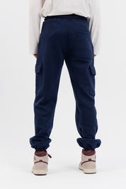 Men's Cargo Jogger Pant in Fleece - Navy Blue