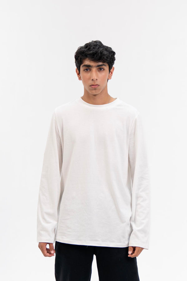 Men's Full Sleeve T-Shirt  - White