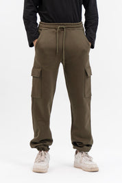 Men's Cargo Jogger Pant in Fleece - Green