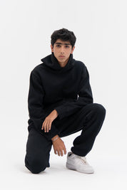 Men's Hoodie in Fleece - Black