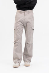 Men's Wide Leg Cargo Pant - Stone