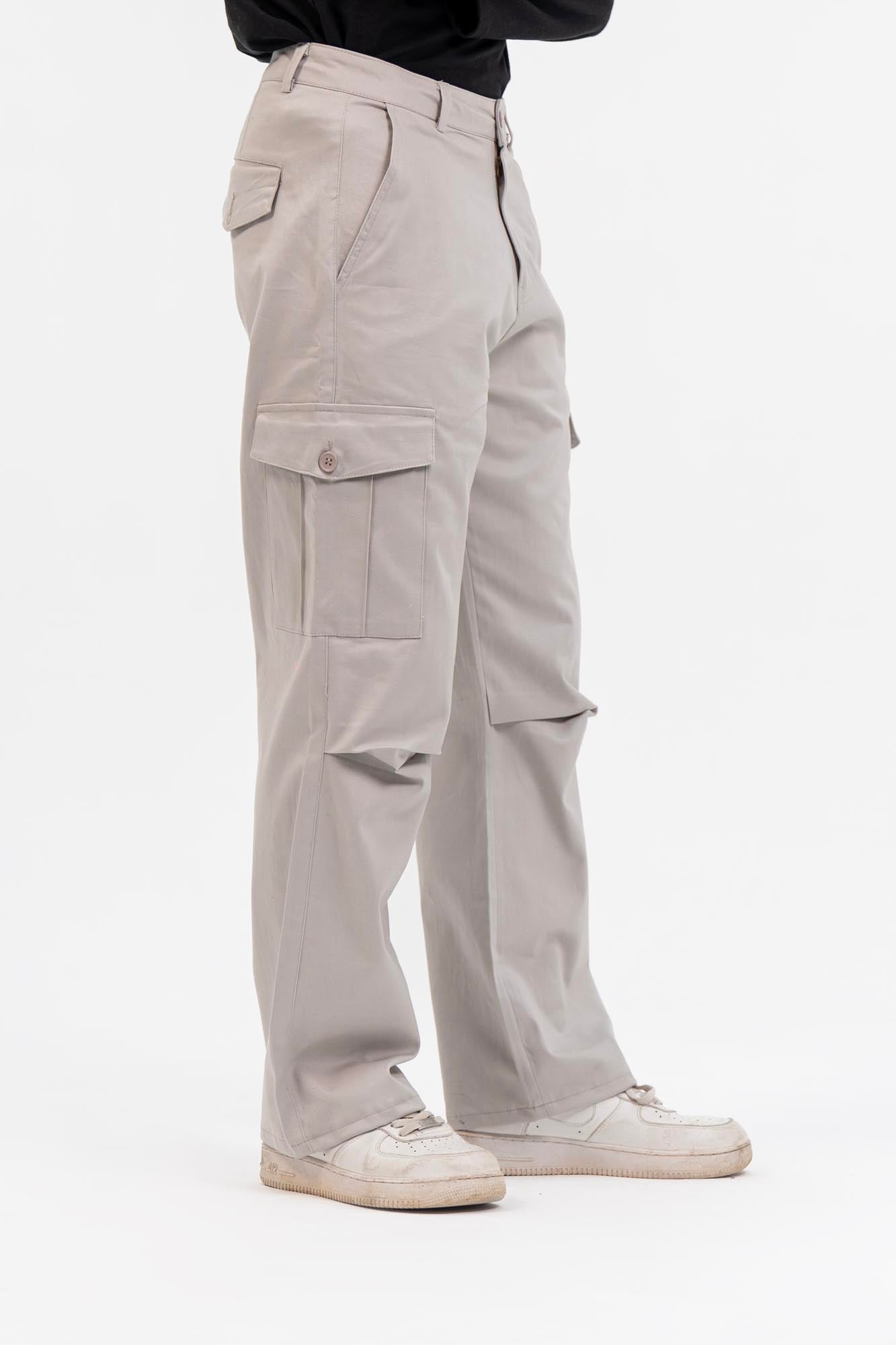 Men's Wide Leg Cargo Pant - Stone