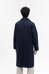 Men's Trench Coat - Navy Blue