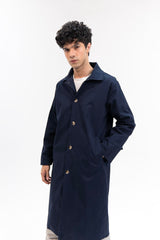 Men's Trench Coat - Navy Blue