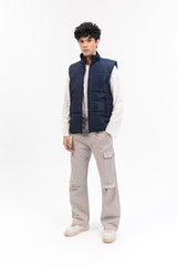 Men's Puffer Vest - Navy Blue