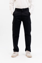 Men's Straight Fit Cargo Pant - Black