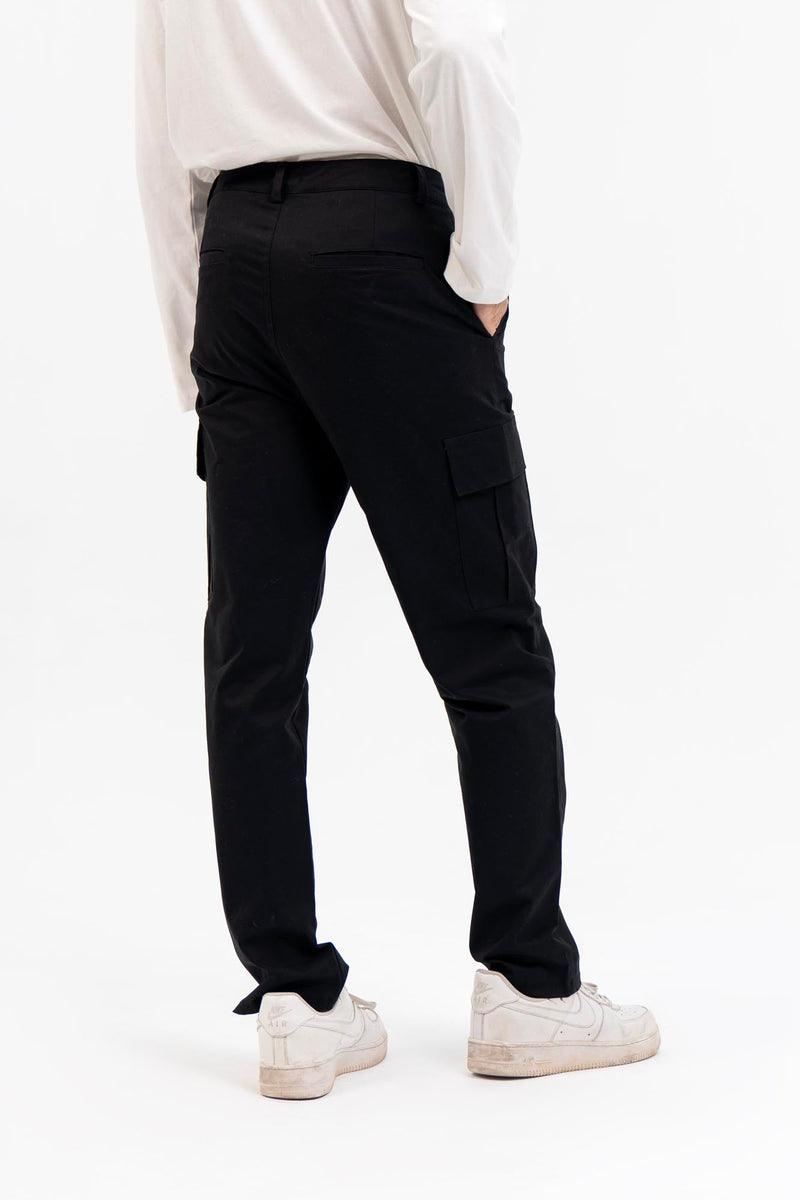 Men's Straight Fit Cargo Pant - Black