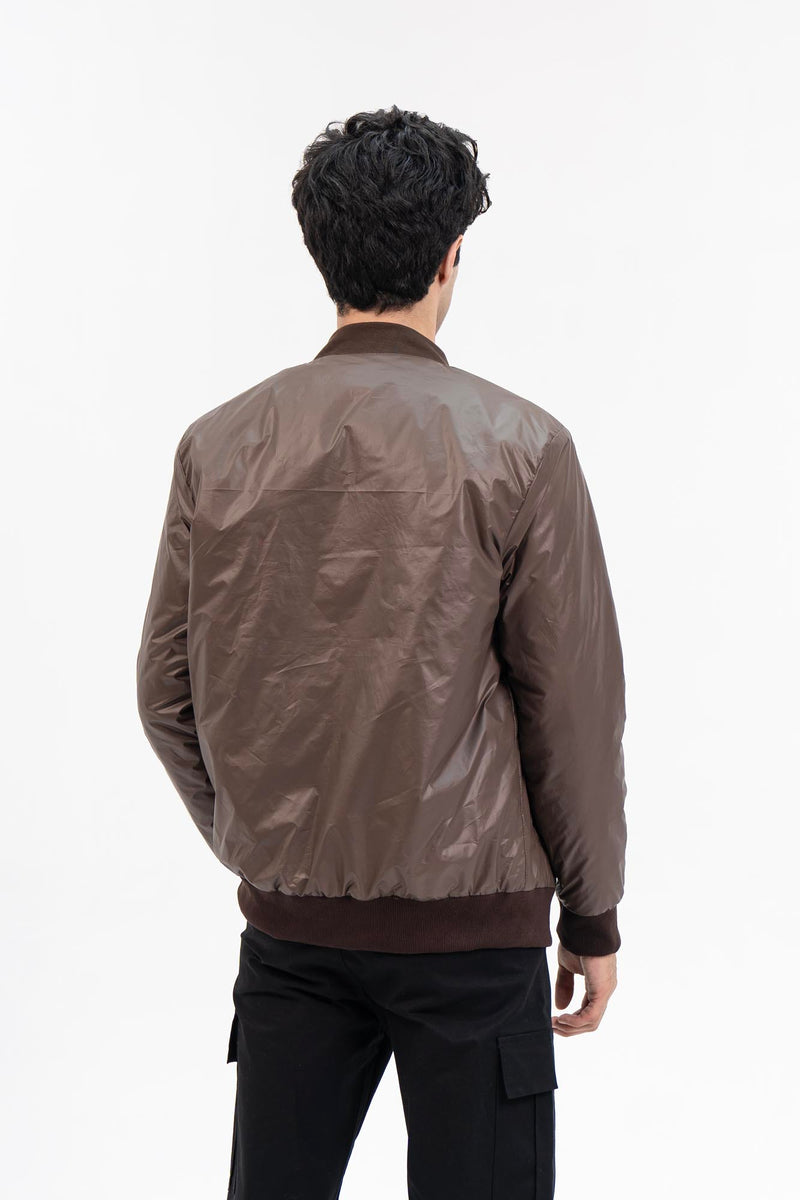 Men's Bomber Jacket - Chocolate Brown