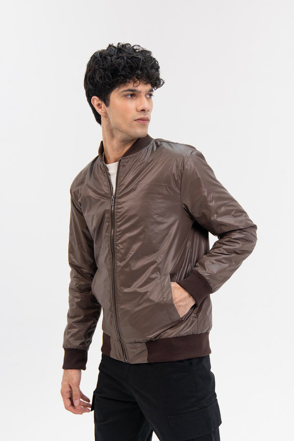 Men's Bomber Jacket - Chocolate Brown