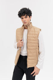 Men's Light Weight Gilet - Light Brown