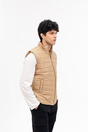 Men's Light Weight Gilet - Light Brown