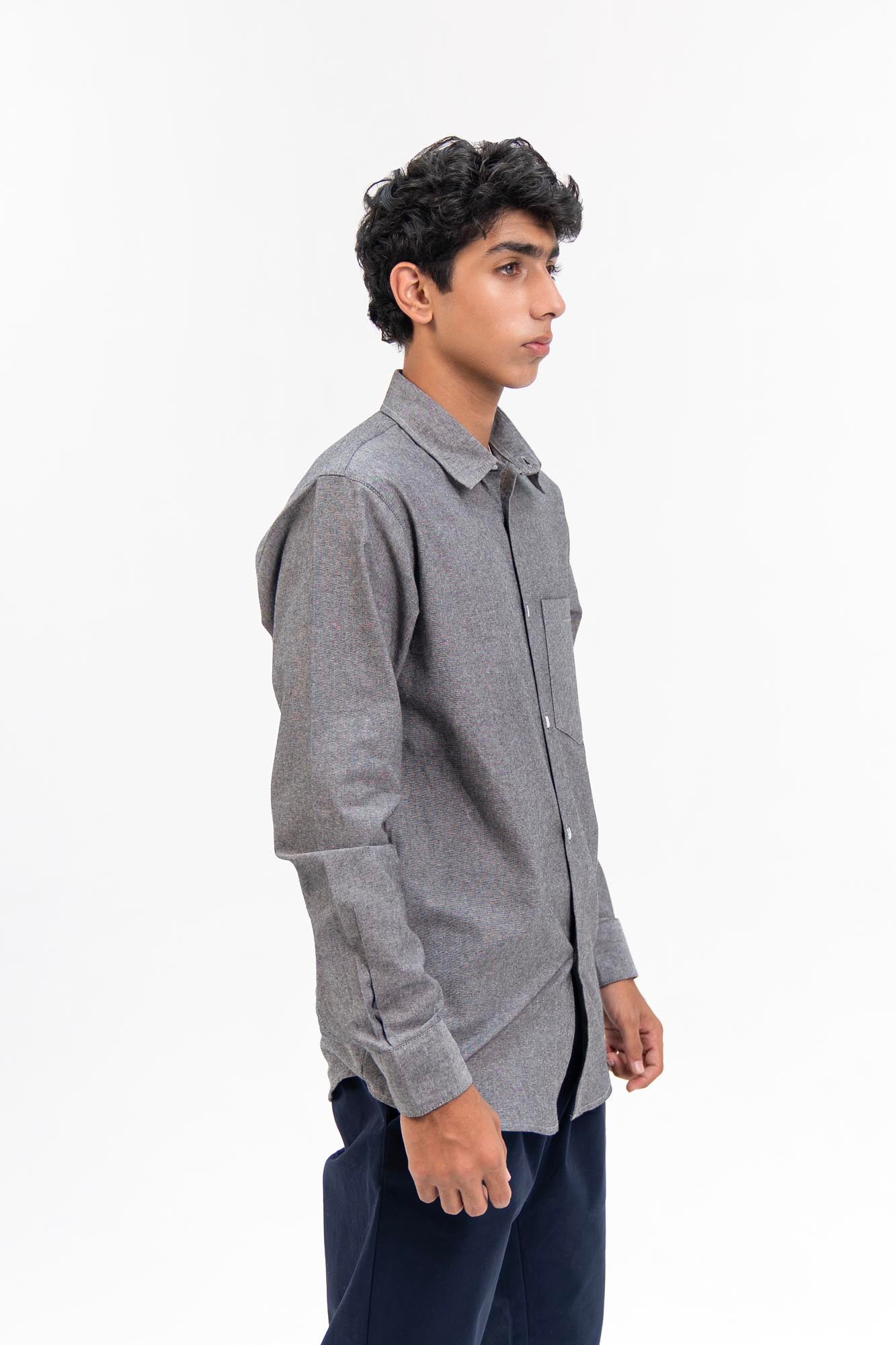 Men's Regular Fit Shirt  - Grey