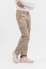 Men's Straight Fit Cargo Pant - Beige