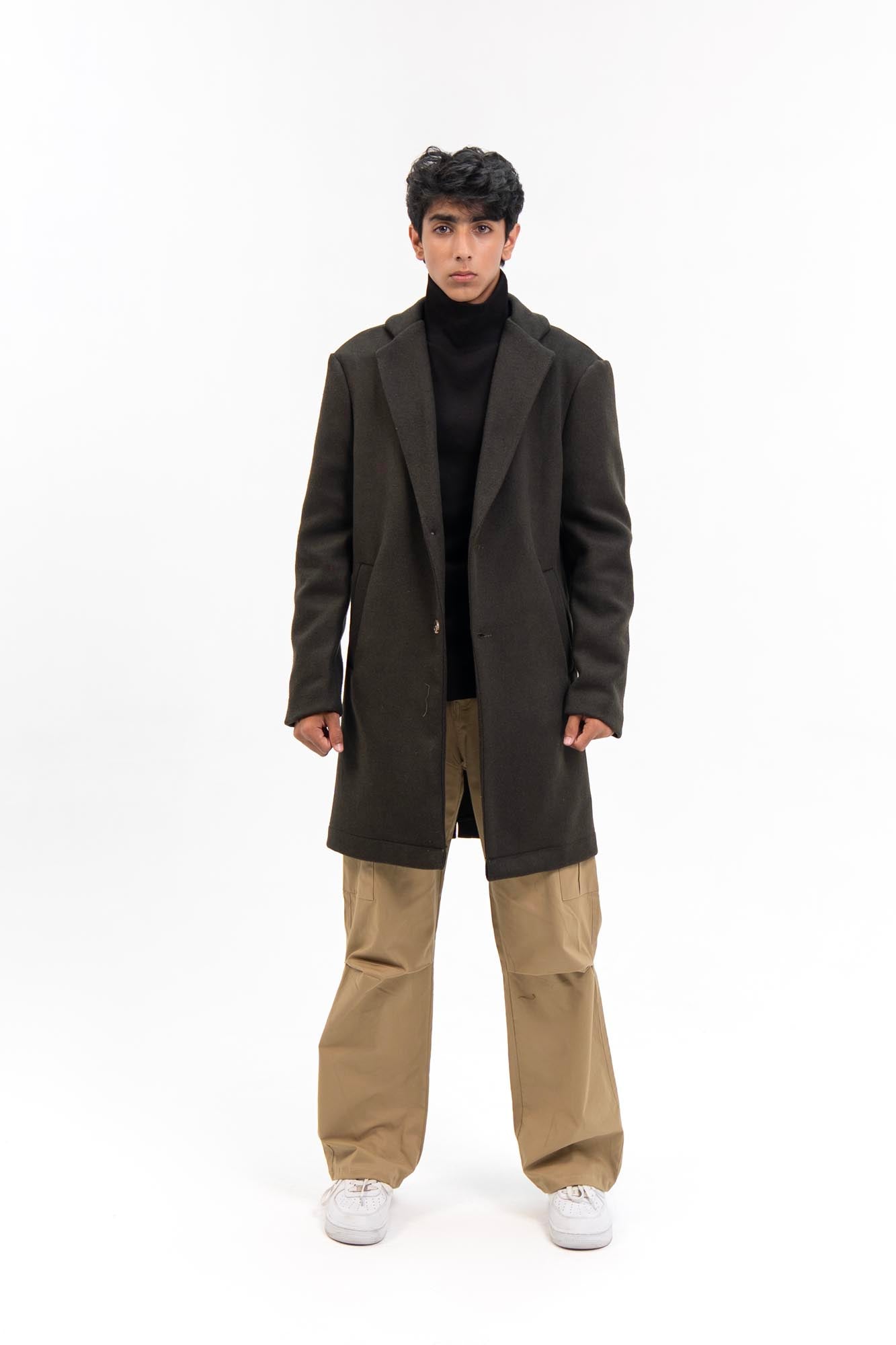 Men's Wool Coat - Green