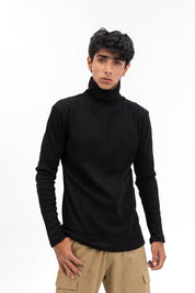 Men's High Neck  - Black