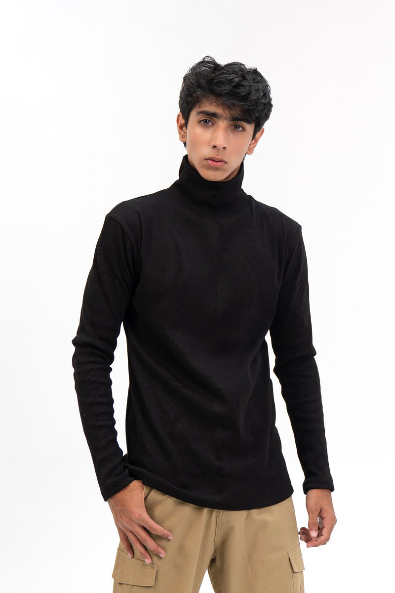 Men's High Neck  - Black