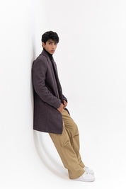 Men's Wool Coat - Charcoal