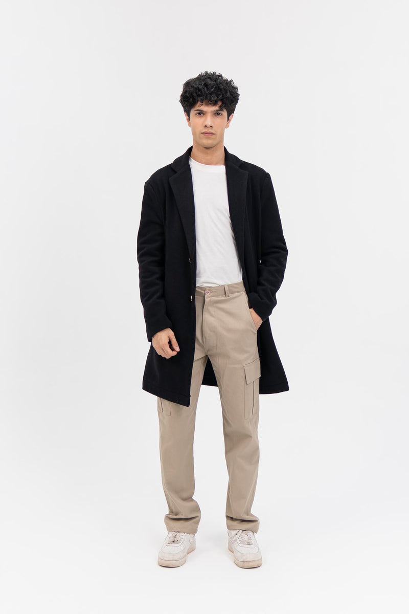 Men's Wool Coat - Black