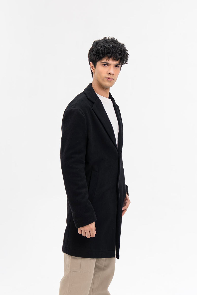 Men's Wool Coat - Black