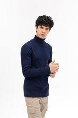 Men's High Neck  - Navy Blue