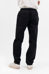 Men's Drawstring Wide Leg Pant  - Black