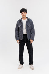 Men's Sherpa Trucker Jacket - Grey