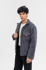 Men's Sherpa Trucker Jacket - Grey