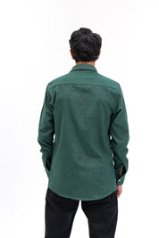 Men's Regular fit Flannel Shirt with Pockets - Green