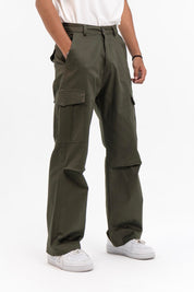 Men's Wide Leg Cargo Pant - Green