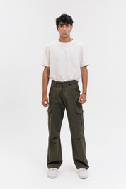 Men's Wide Leg Cargo Pant - Green