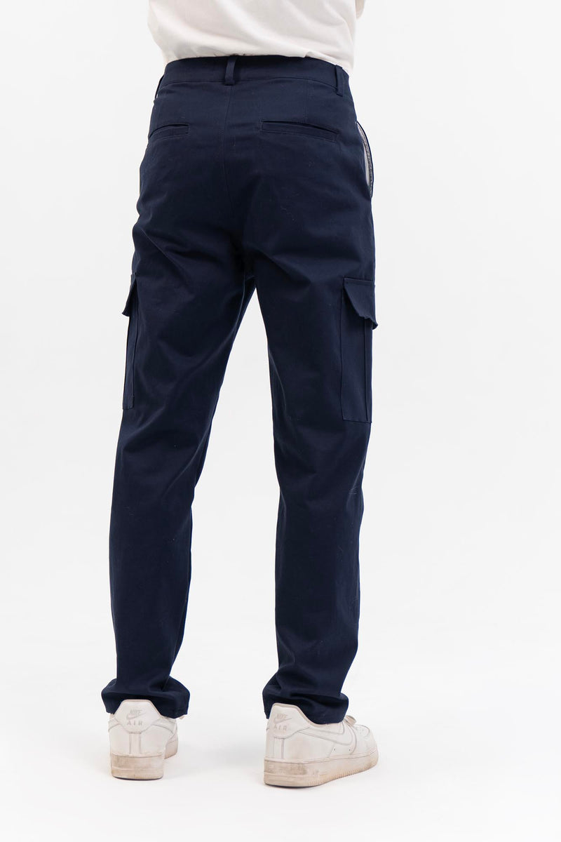 Men's Straight Fit Cargo Pant - Navy Blue