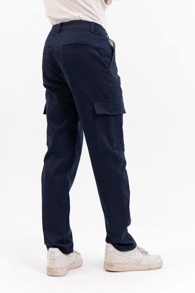 Men's Straight Fit Cargo Pant - Navy Blue