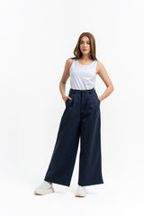 Super Wide Leg Pant - Navy Blue