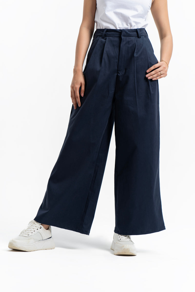 Super Wide Leg Pant - Navy Blue