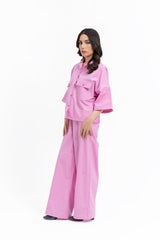 Boxy Pocket Fit Shirt - Pink