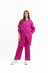 Long Tunic Shirt - Hot Pink