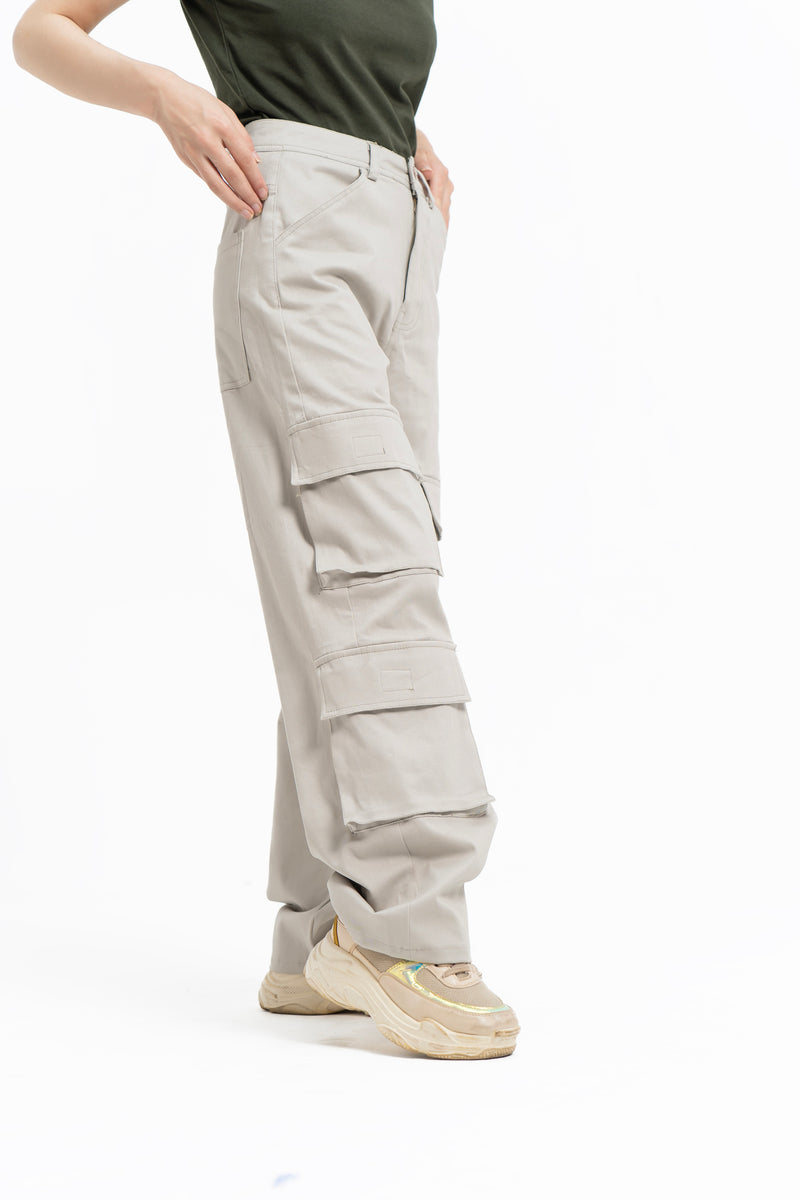 Double Pocket Cargo Pant - Stone