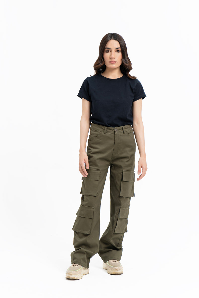 Double Pocket Cargo Pant - Green