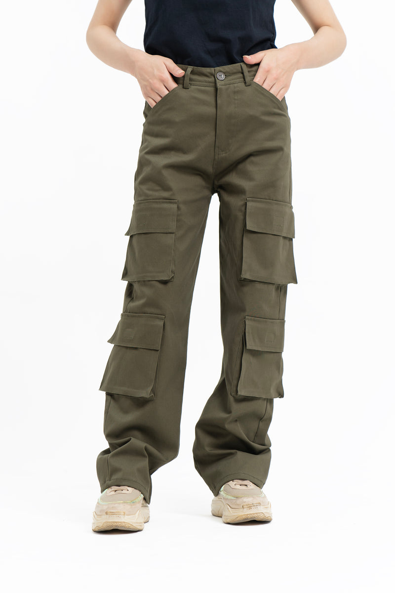 Double Pocket Cargo Pant - Green