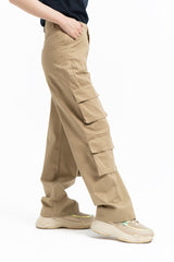 Double Pocket Cargo Pant - Camel Brown