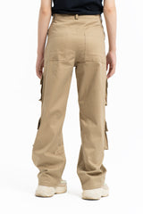 Double Pocket Cargo Pant - Camel Brown