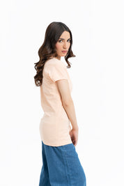 Short Sleeve T-Shirt - Light Peach