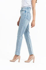 High Waisted Straight jeans - Light Blue