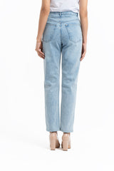 High Waisted Straight jeans - Light Blue