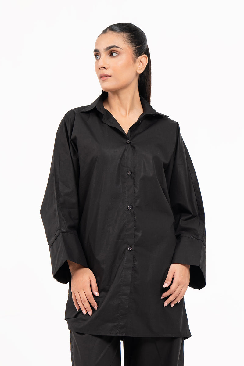 Wide Sleeve Shirt - Black