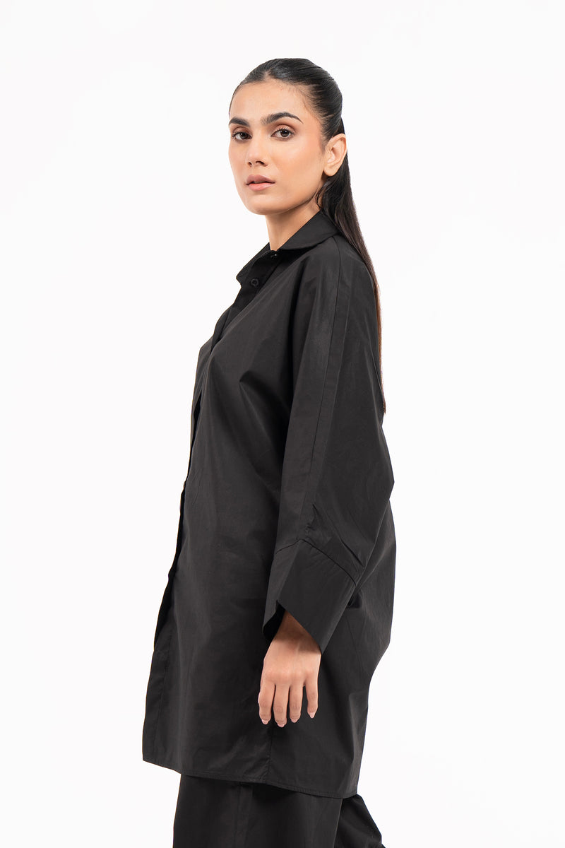 Wide Sleeve Shirt - Black